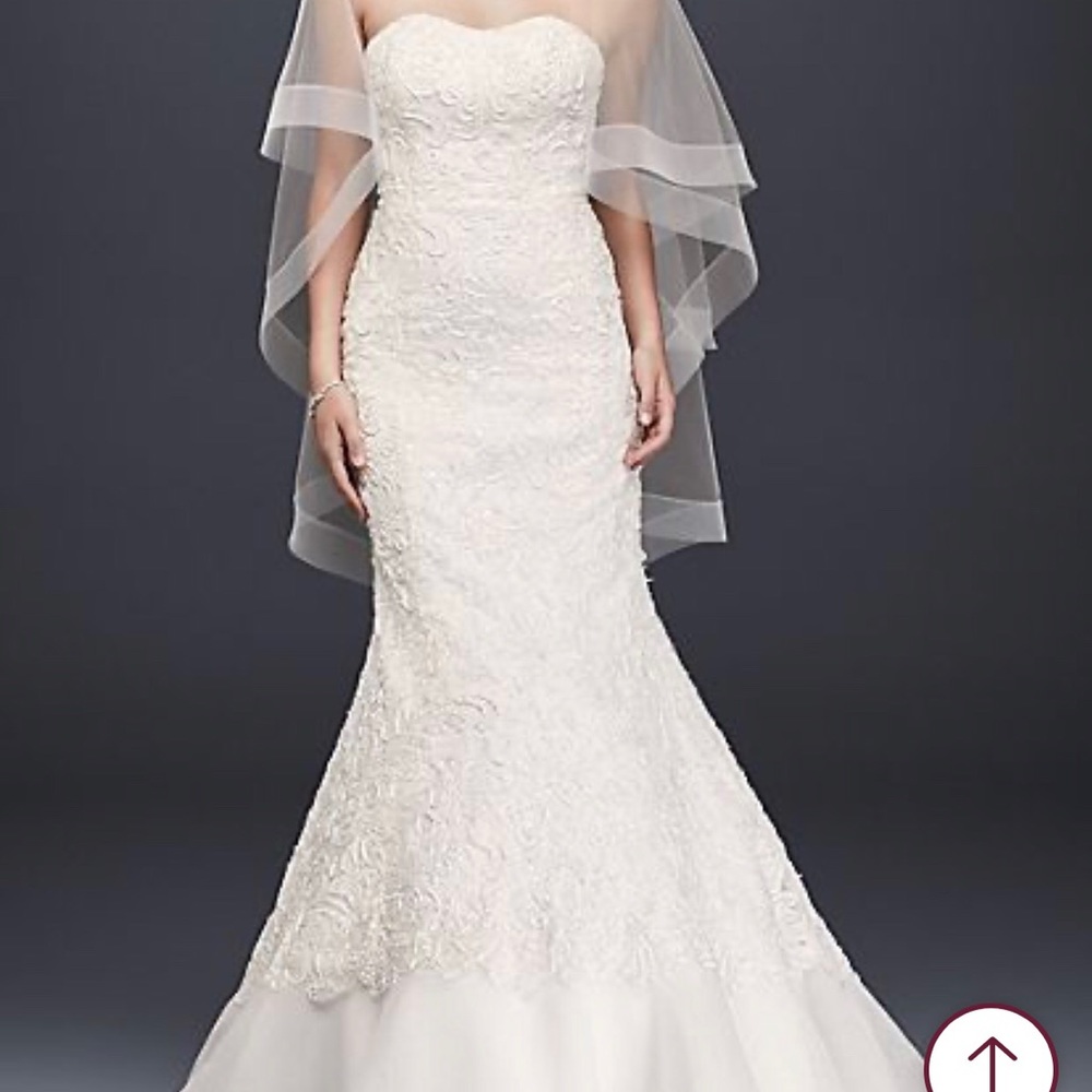 Preserved lace and beaded wedding dress and veil